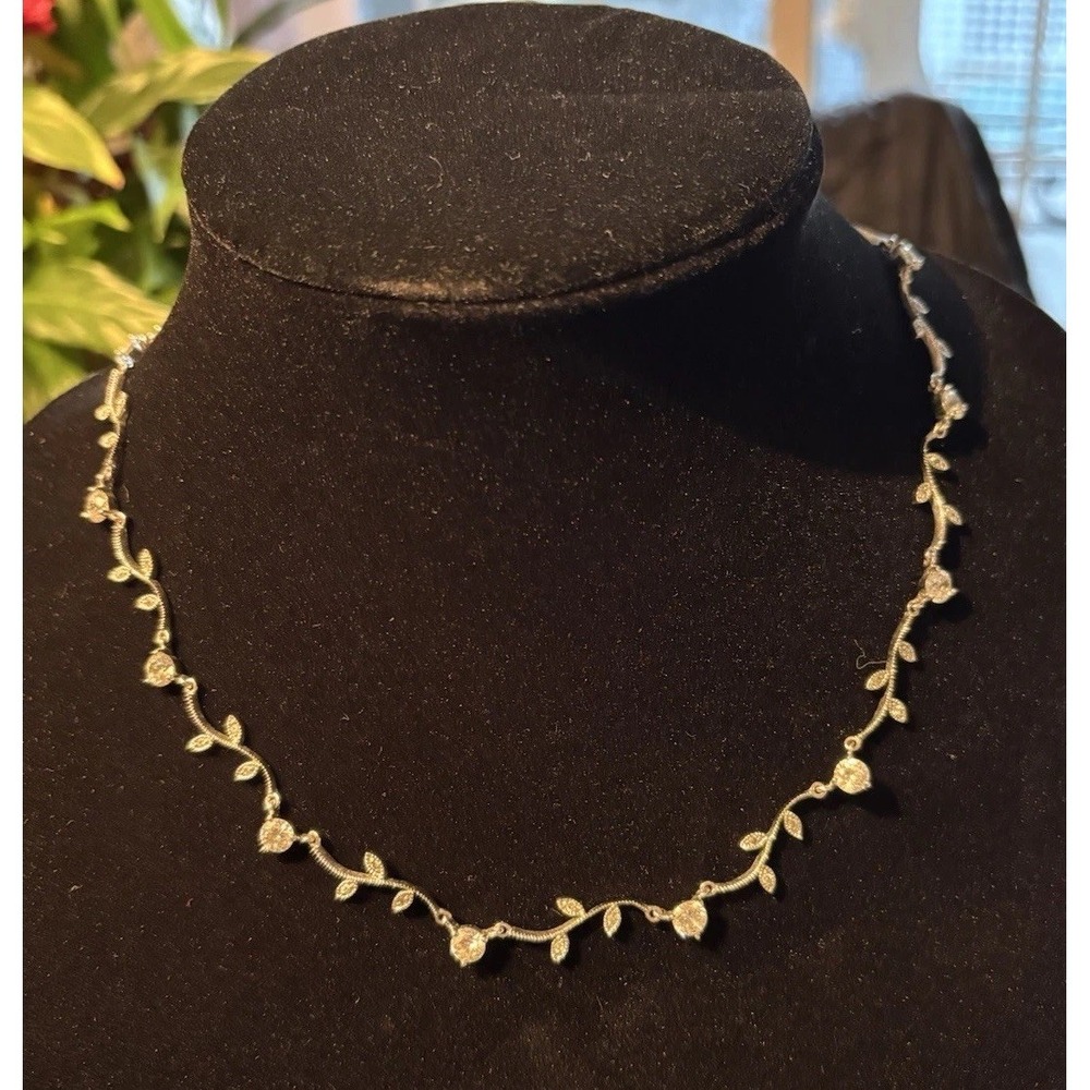 Ellen Kiam Lady Remington Vintage Set 16"Super  Delicate Flower Cz Very Rare HTF